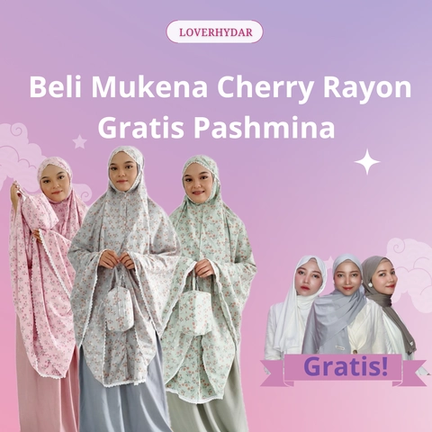 Loverhydar - Mukena Rayon Cherry