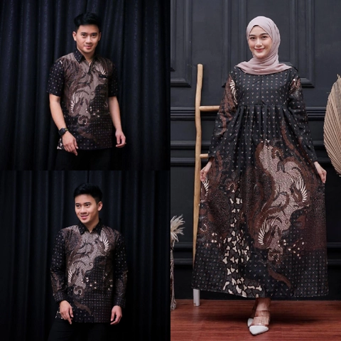 Kois Batik - Batik coupel standar jumbo hem kemeja gamis motif cucak rowo