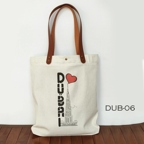 Dewani - Totebag Canvas Seri Souvenir Tas Kanvas oleh oleh Dubai -DUB06