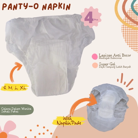 Celana Dalam Napkin Wanita Menstruasi Sekali Pakai Disposable Panties Haid Panty O