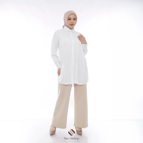 Sseolshop - AYURA kemeja wanita rayon twill adem oversize terbaru lengan panjang kasual