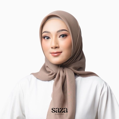 SAZA Everyday - Jilbab Segiempat Aira Voal SQ Seal Taupe