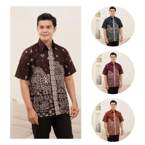 Kois Batik - Batik Pria Dewasa Lengan Pendek simpel terbaru motif amanda