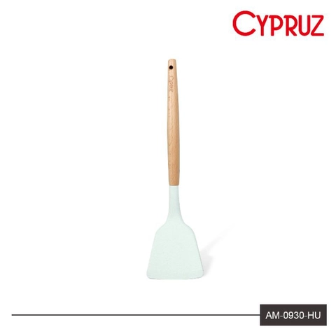 Cypruz - Cypruz Utensil Gagang Kayu Kepala Silicone Turner FULL AM-0930-HU