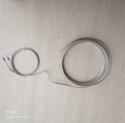 Sparepart Industri - Bendable Mineral K Type Thermocouple Probe 3mmx6000mm Panjang Probe 6m