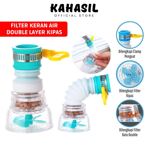 KAHASIL - Sambungan Filter Saringan Penyaring Keran Kran Air Flexible 360 Derajat KMJ003