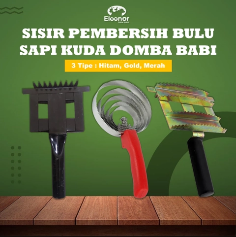Eleanor Farm Shop - Sisir Kambing Kuda Sapi Domba Babi Sisir Pembersih Bulu Hewan Sisir Kuda