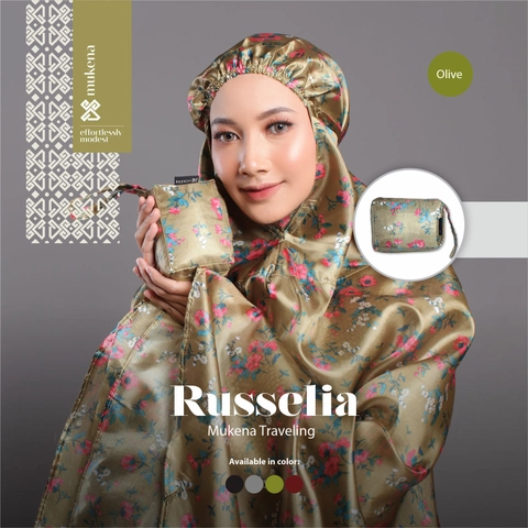 DS Modest - Mukena Traveling Motif Atas Bawah - Russelia