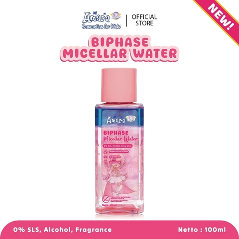 Purbasari - Amara Biphase Micellar Water 100ml / Pembersih Wajah Makeup Waterproof Safe For Kids