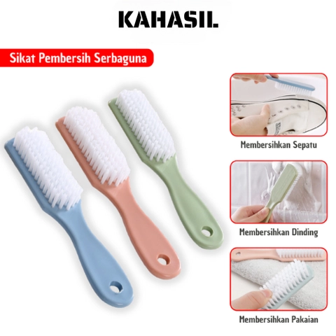 KAHASIL - Sikat Gagang Bulu Lembut Pembersih Wc Lantai Kamar Mandi Toilet Cuci Baju Serbaguna