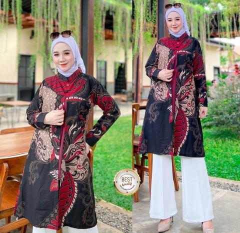 Ks muslim fashion - BAJU ATASAN BATIK TUNIK TERBARU BAJU KERJA BAGUS