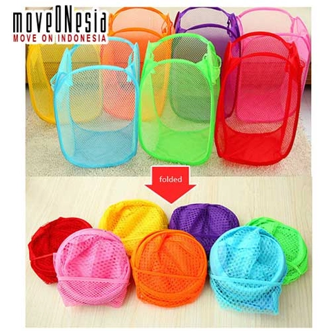 Moveonesia - Keranjang Baju Lipat Warna Warni