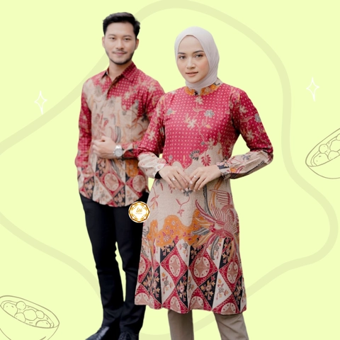 Rambe Batik Indonesia - Batik Couple Alesyah Terbaru dan Modern - Bisa Beli Pisah Motif C