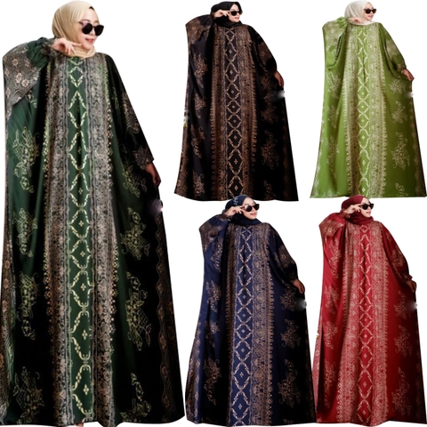 Amha Collection - GAMIS KAFTAN JUMBO RAYON MOTIF WANITA