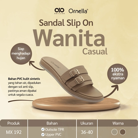 Odillon - Ornella - MX 192 / Sandal Slip On Wanita Casual