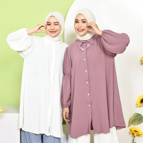 Mybamus - Puri Kemeja Tunik - Midi Dress Busui