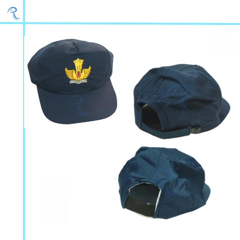 Remaja Cipaera - Topi SMP Blue Black Bahan Nagata Rel Dan Karet Remaja Cipaera