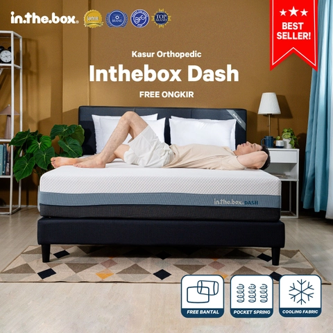 IntheBox - Kasur Spring Bed Orthopedic Dash Free Bantal F388DS-BP2P-160NTR