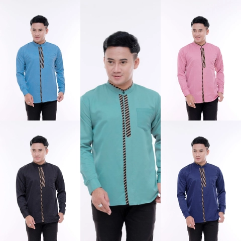 Kois Batik - Baju koko pria dewasa terbaru simpel nyaman dipakai motif akbi