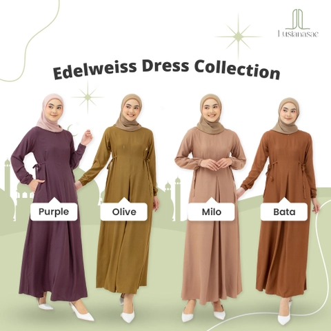 Lusianasae - Lusianasae - Edelweiss dress warna Milo bahan Rayon twill premium