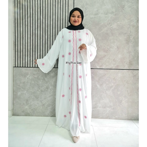 My Plus Size - Gamis Ceruty Jumbo / Gamis Abaya Bordir Mote 3768 Ld 130 cm & 145 cm