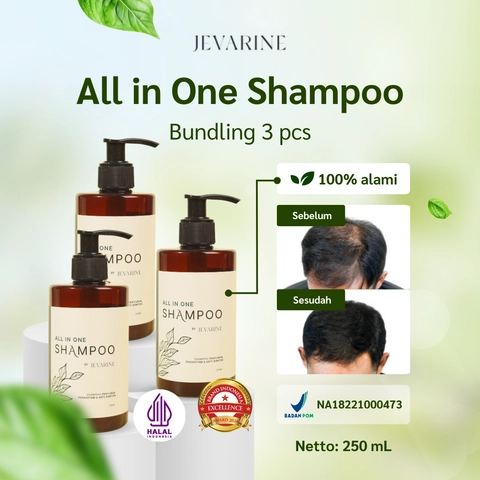 Jevarine - All in One Shampoo 250 ML Bundle 3 Pcs
