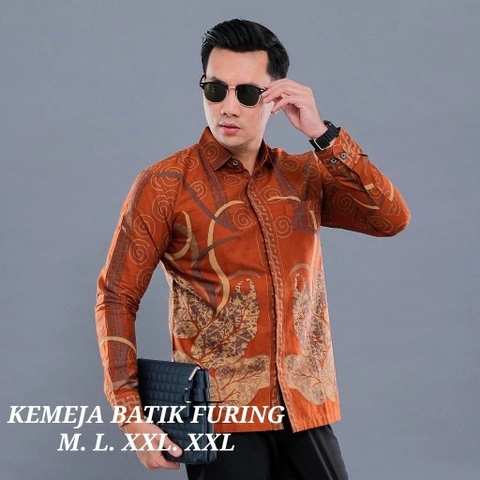 Khisna collection - Kemeja pria batik berlapis furing motif best seller dan elegan