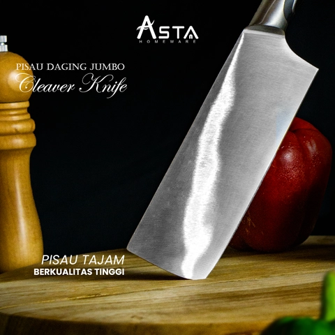 Asta Pisau Daging Super Tajam Besar Stainless Cleaver Knife 30 cm