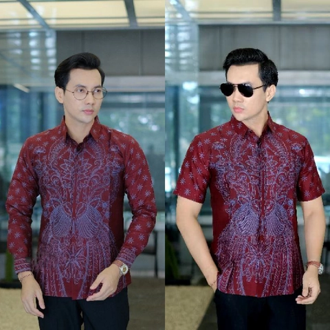 Kois Batik - Batik Coupel pria modern hem dan kemeja motif hans