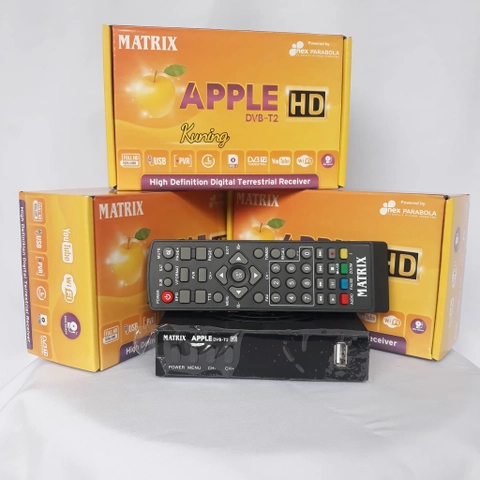 TWINS STATIONERY - STB MATRIX APPLE KUNING SET TOP BOX DVB T2 DIGITAL