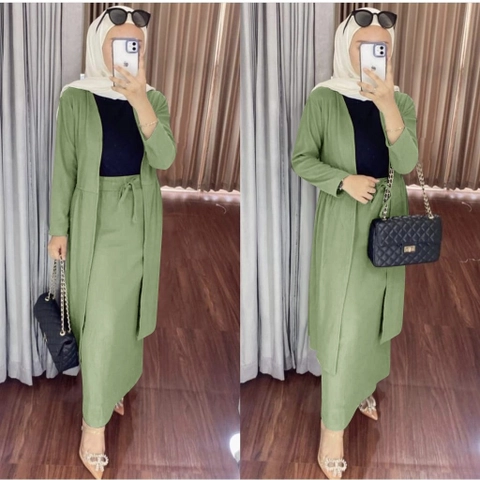 astro - setelan rok 2in1 cardigan DIOOZ realpict