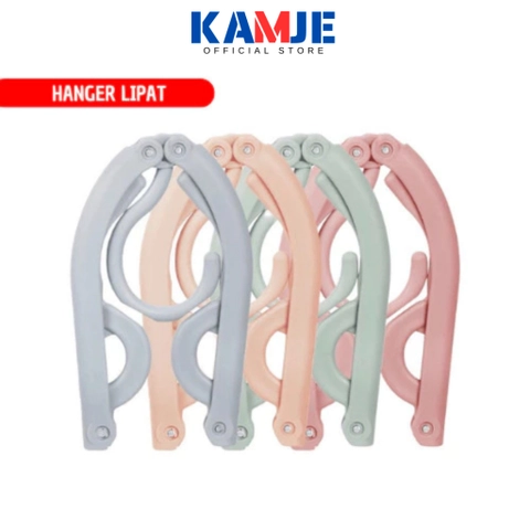 KAMJE Gantungan Baju Lipat Hanger Jemuran 2in1 Portable Travel Serbaguna KMJ263