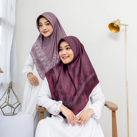 Alhasani Official Store - Hojab Instan Standar Sublim Motif Naima Pet Bergo Instan Hijab Motif Etnik Modern Hijab Instan Terba
