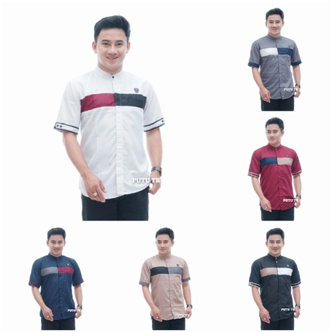 Juragan Kurta - Baju Koko Pria Dewasa Lengan Pendek Bagus Banget Motif putu tr