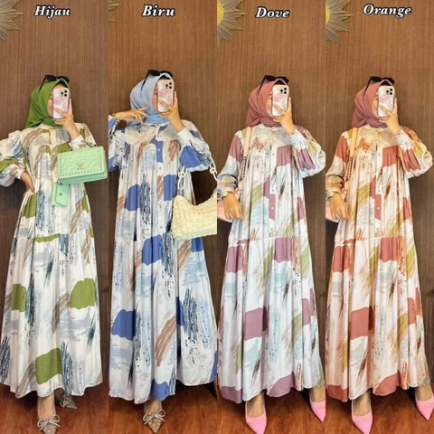 Khisna collection - Aloora dreess wanita terbaru motif viral