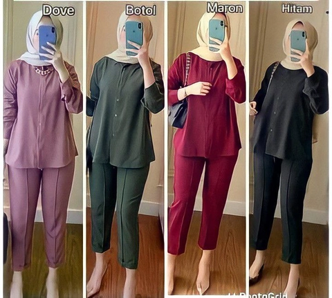 Valencia - One Set Wanita Sarah Sheilka Shakila Kield lengan Panjang Setelan Wanita import korean style
