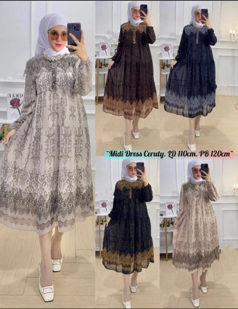 Celin Fashion [TA] - MIDI dress cella motif