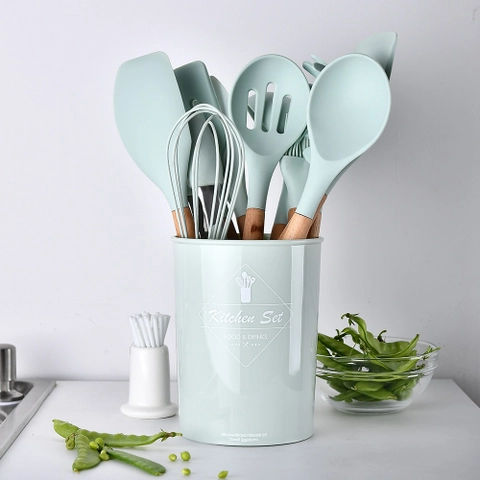 RUMAH RAYA - (PO) Set Spatula Alat Masak Dapur Silicon 9 PCS