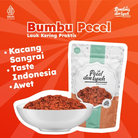 Rendang Den Lapeh - Bumbu Pecel Sambel Pecel Khas Madiun Asli Bumbu Kacang Instan Premium