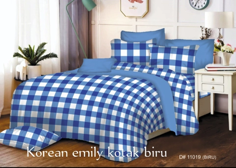Rizky m - SPREI KATUN KOREAN EMILY KOTAK BIRU