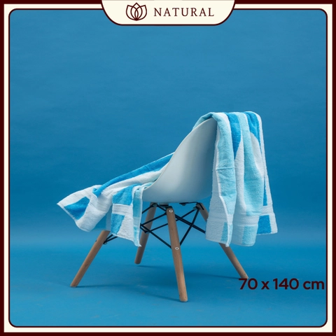 EVM Stockist - Chalmer - Handuk Mandi Natural by Chalmer 70x 140 Seri Salur Handuk Premium