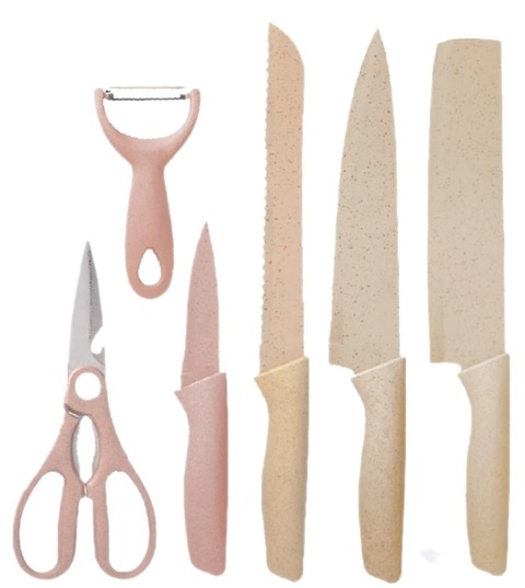 Kanso Living - Kanso Living Knife Set Pisau Set Dapur 6 in 1 isi 6pcs Stainless Steel