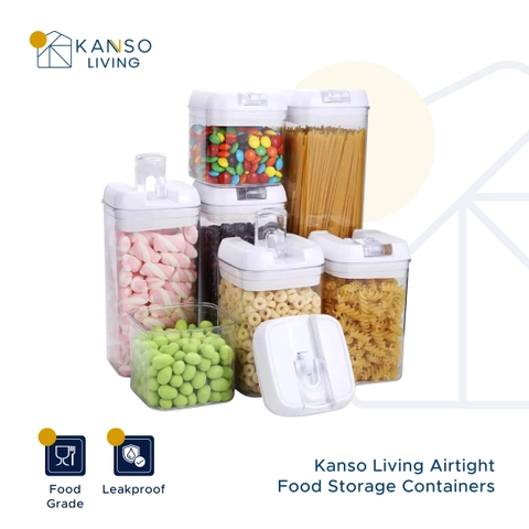 Kanso Living - Kanso Living Toples Makanan Tempat Penyimpanan Kedap Udara 7 Set