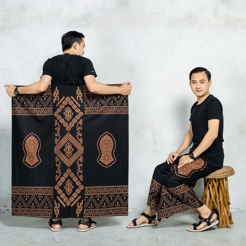 Kois Batik - Sarung Batik Pria Dewasa Free kopyah motif trompah