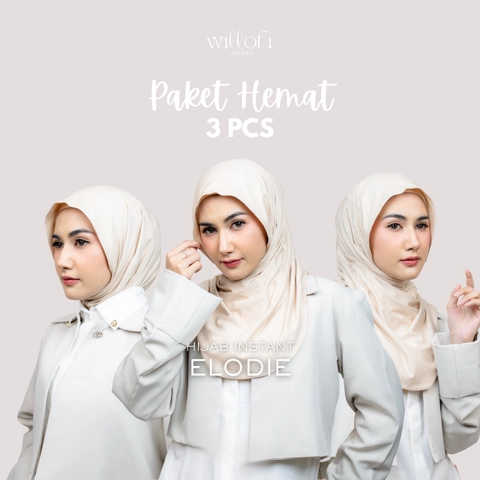 Sakura Baru - Sakura Baru X Willofi - Buy 2 Get 1 Hijab Instan Elodie Rayon Premium Meleyot Inner Ciput