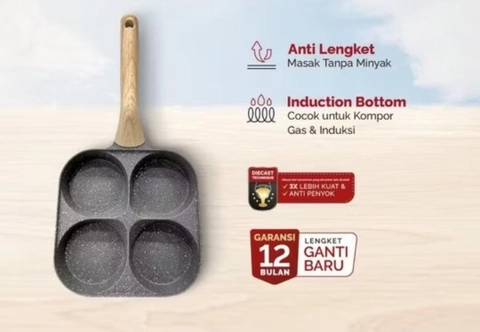 Rizki Electronics - cypruz egg pan granite diecast wajan anti lengket