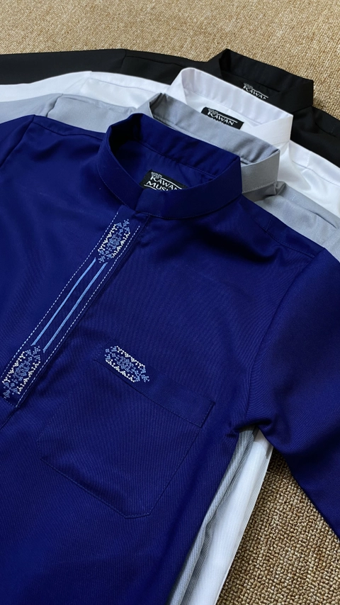 Kawan Muslim - Jubah Gamis Bordir Anak Laki Laki Lengan Panjang Usia 1 Sampai 14 Tahun (JBA15)