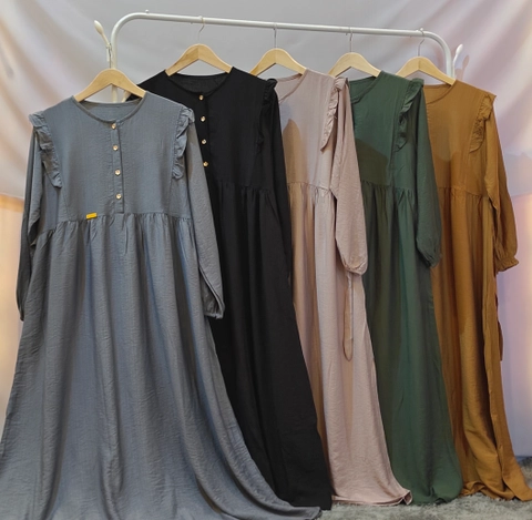 Amha Collection - GAMIS MAXI LONG DRESS POLO LINEN