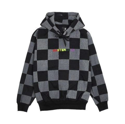 MR DEE - MR DEE hoodie chekerboard grey