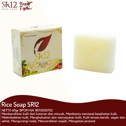 SR12 Rice Soap Mengontrol Minyak Berlebih Di Wajah Dan Mengatasi Jerawat Dengan Kandungan Beras